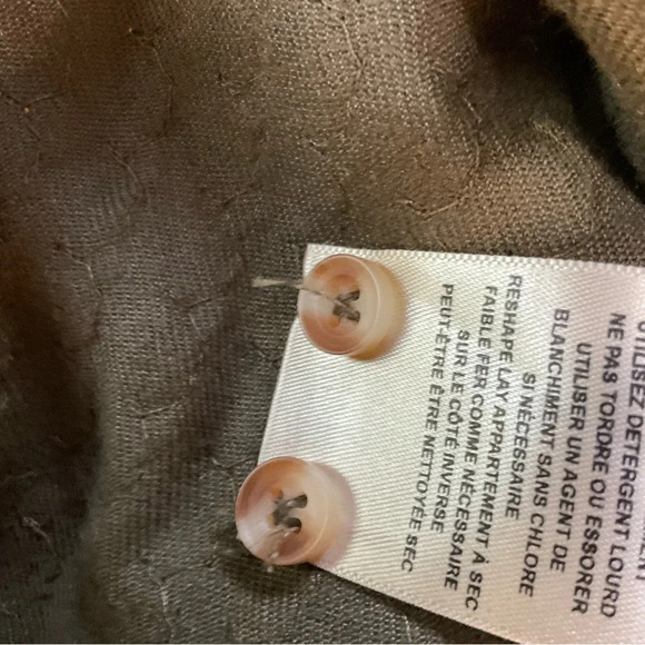 Maeve Anthropologie Arwa olive green button up shirt with sequins. Size:XS - Picture 13 of 14